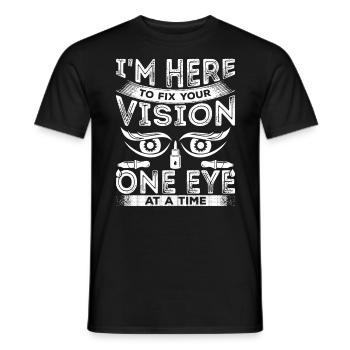 Ophtalmologiste Corrigez votre vision Opticiens - T-shirt homme - noir - Devant - AI Model Male 178 light (178cm)