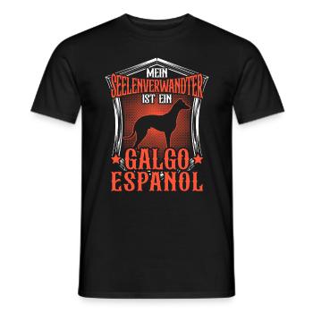 Galgo Espanol ist Seelenverwandter Windhund - Männer T-Shirt - Schwarz - Vorne - AI Model Male 178 light (178cm)