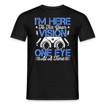 Ophtalmologiste Corrigez votre vision Opticiens - T-shirt homme - noir - Devant - AI Model Male 178 light (178cm)