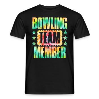 Bowling TEAM Member Bowler Bowlingspieler - Männer T-Shirt - Schwarz - Vorne - AI Model Male 178 light (178cm)