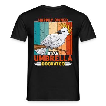 Kakadus Heureux d’appartenir à un cacatoès parapluie - T-shirt homme - noir - Devant - AI Model Male 178 light (178cm)