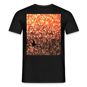 Cube Coucher de soleil 2 1 - T-shirt homme - noir - Devant - AI Model Male 178 light (178cm)