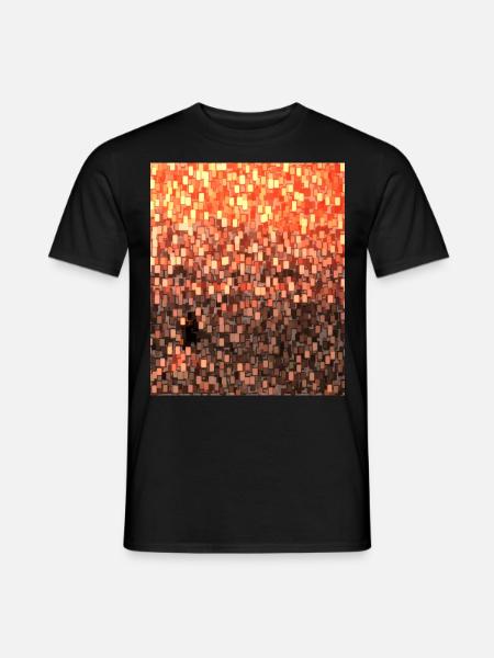 Cube Sunset 2 1 - Men's T-Shirt - black