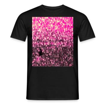 Cube Coucher de soleil 2 3 - T-shirt homme - noir - Devant - AI Model Male 178 light (178cm)