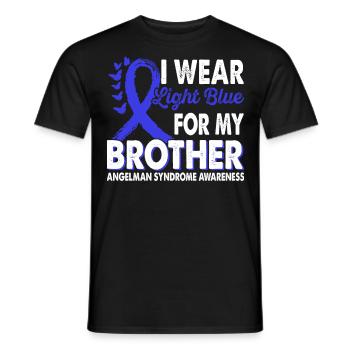 Wear light blue to look at the - Men's T-Shirt - black - Front - AI Model Male 178 light (178cm)