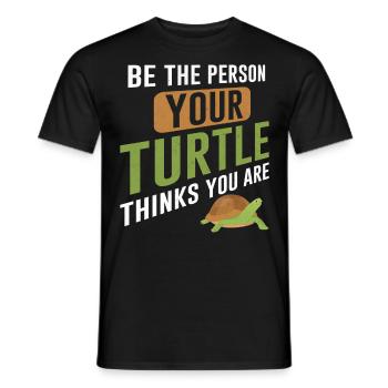 Sea Turtle Tortoise Be The Person - Männer T-Shirt - Schwarz - Vorne - AI Model Male 178 light (178cm)