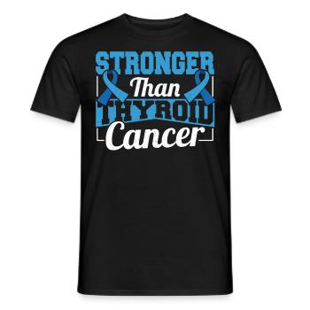 Stronger Than Thyroid Cancer Awareness - Men's T-Shirt - black - Front - AI Model Male 178 light (178cm)