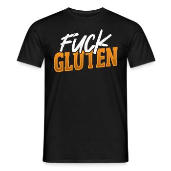 Fuck Gluten Gluten Free Gluten Free Diet - Men's T-Shirt - black - Front - AI Model Male 178 light (178cm)