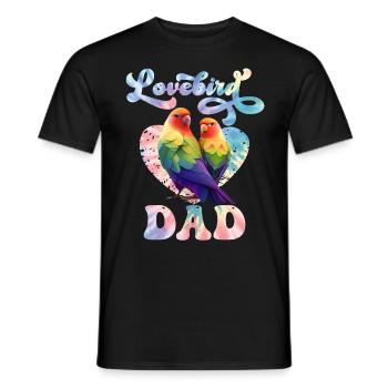 Liebesvögel Lovebird Dad Vogelfreund Männer - Männer T-Shirt - Schwarz - Vorne - AI Model Male 178 light (178cm)