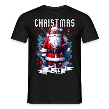 Christmas in July - Men's T-Shirt - black - Front - AI Model Male 178 light (178cm)