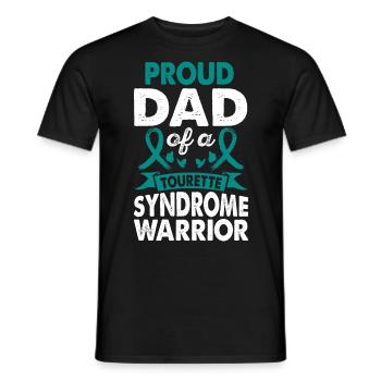 Vater Des Tourette-syndroms Warrior Awareness - Männer T-Shirt - Schwarz - Vorne - AI Model Male 178 light (178cm)
