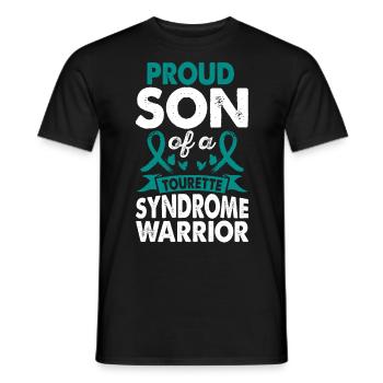 Sohn Des Tourette-syndroms Warrior Awareness Month - Männer T-Shirt - Schwarz - Vorne - AI Model Male 178 light (178cm)