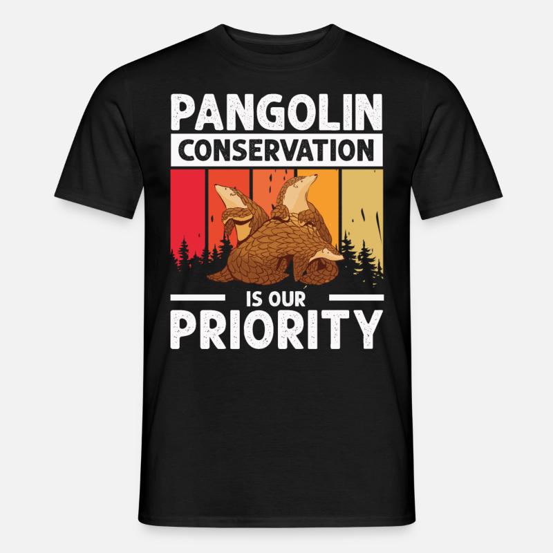 Pangolin conservation, Pangolin lover, - Men's T-Shirt - black