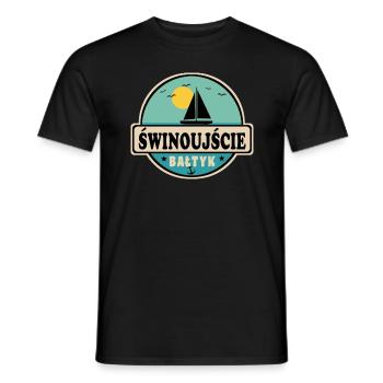 Swinemünde polnisch - Männer T-Shirt - Schwarz - Vorne - AI Model Male 178 light (178cm)
