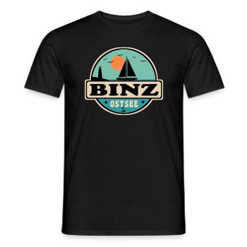 Binz - Männer T-Shirt - Schwarz - Vorne - AI Model Male 178 light (178cm)