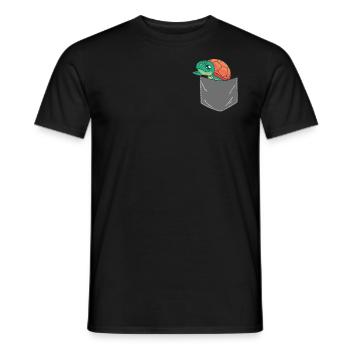 Sea Turtle Tortoise Pocket - Männer T-Shirt - Schwarz - Vorne - AI Model Male 178 light (178cm)