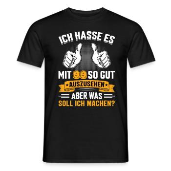 99 Geburtstag 99 Jahre 99 Lebensjahr 99 Lebenalter - Männer T-Shirt - Schwarz - Vorne - AI Model Male 178 light (178cm)