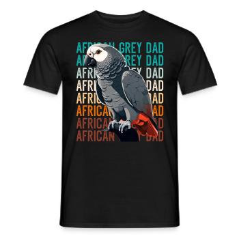 Perroquets gris Maman Africain Maman Gris Maman Perroquet - T-shirt homme - noir - Devant - AI Model Male 178 light (178cm)