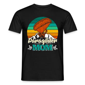 Paraglider Mom Paragliding Gleitschirmflieger Mama - Men's T-Shirt - black - Front - AI Model Male 178 light (178cm)