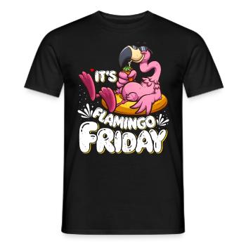 Flamants roses C’est Flamingo Friday Flamingo Party - T-shirt homme - noir - Devant - AI Model Male 178 light (178cm)