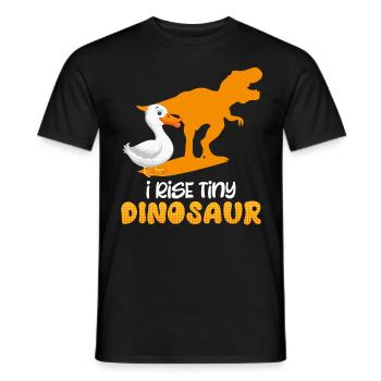 Duck Keeper I Rise tiny Dinosaur Duck Lover - Men's T-Shirt - black - Front - AI Model Male 178 light (178cm)