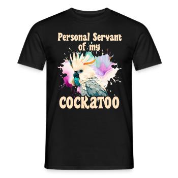 Kakaduu Serviteur personnel de mon cacatoès - T-shirt homme - noir - Devant - AI Model Male 178 light (178cm)