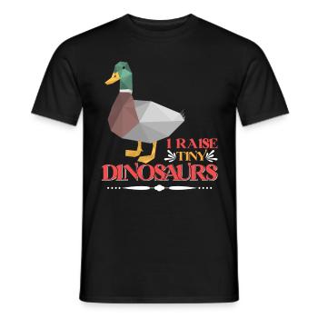 Duck Breeder I raise Tiny Dinosaurs Duck Keeper - Men's T-Shirt - black - Front - AI Model Male 178 light (178cm)
