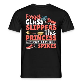 This Princess Wears Track and Field Spikes - Men's T-Shirt - black - Front - AI Model Male 178 light (178cm)