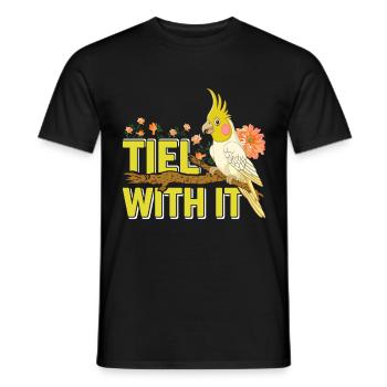 Cockatiel Tiel avec elle Bird Friend Perruche - T-shirt homme - noir - Devant - AI Model Male 178 light (178cm)