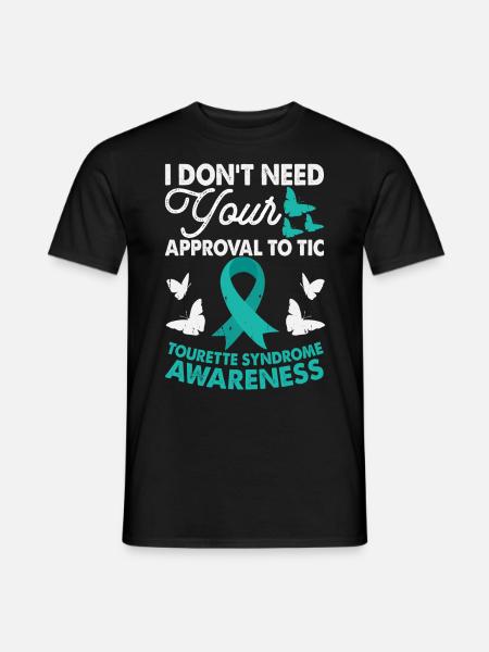 Trenger ikke tillatelse Tourettes syndrom - T-skjorte herre - svart