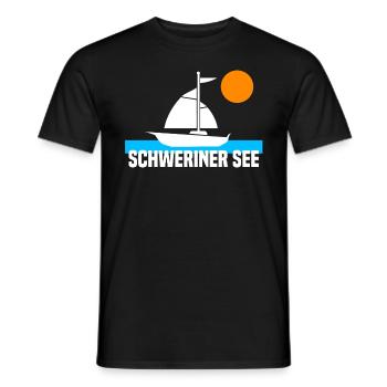 Schweriner See - Männer T-Shirt - Schwarz - Vorne - AI Model Male 178 light (178cm)