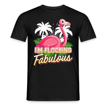 Flamingo Frauen I´m Flocking Fabulous pink Girls - Männer T-Shirt - Schwarz - Vorne - AI Model Male 178 light (178cm)