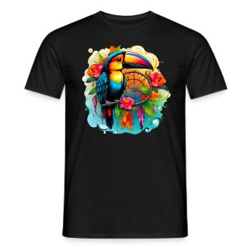 Traum Tukan - Männer T-Shirt - Schwarz - Vorne - AI Model Male 178 light (178cm)