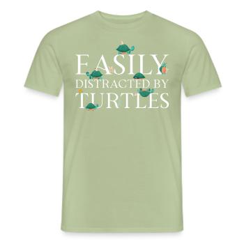 Sea Turtle Tortoise Easily - Männer T-Shirt - Sage - Vorne - AI Model Male 178 light (178cm)