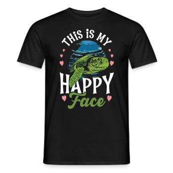 tortue de mer c’est mon - T-shirt homme - noir - Devant - AI Model Male 178 light (178cm)