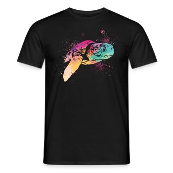 Sea Turtle Tortoise Watercolor - Männer T-Shirt - Schwarz - Vorne - AI Model Male 178 light (178cm)