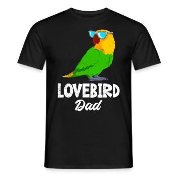 Lovebird Daddy Love Birds Parrot Holder Men - Men's T-Shirt - black - Front - AI Model Male 178 light (178cm)
