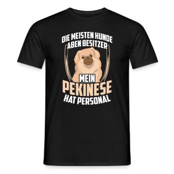 Mein Pekinese hat Personal Peking-Palasthund - Männer T-Shirt - Schwarz - Vorne - AI Model Male 178 light (178cm)