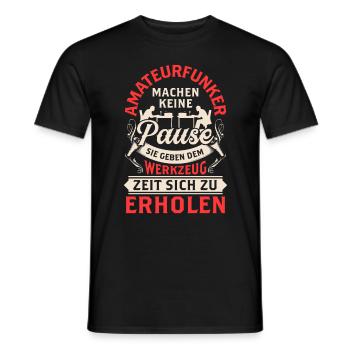 Amateurfunker machen keine Pause Funkamateur - Männer T-Shirt - Schwarz - Vorne - AI Model Male 178 light (178cm)