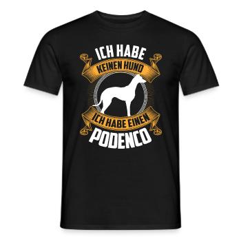 Podenco ist kein Hund spanischer Windhund - Männer T-Shirt - Schwarz - Vorne - AI Model Male 178 light (178cm)