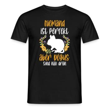 Degu ist nicht perfekt Nagetier Stauchratte - Männer T-Shirt - Schwarz - Vorne - AI Model Male 178 light (178cm)
