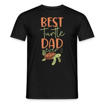 Sea Turtle Tortoise Dad Best - T-shirt homme - noir - Devant - AI Model Male 178 light (178cm)