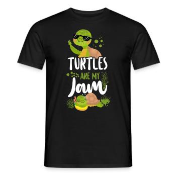 Sea Turtle Tortoise Sunglasses - Männer T-Shirt - Schwarz - Vorne - AI Model Male 178 light (178cm)