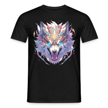 Wolf Wölfe Tier Wildtiere Wolfkopf - Männer T-Shirt - Schwarz - Vorne - AI Model Male 178 light (178cm)