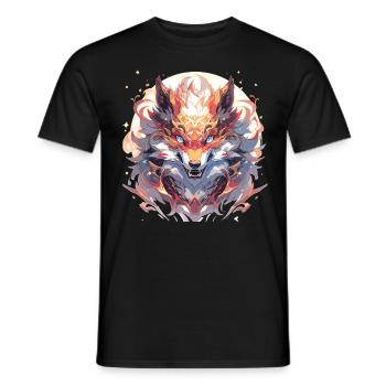 Renard Renard Renard Bébé Habitant de la forêt - T-shirt homme - noir - Devant - AI Model Male 178 light (178cm)