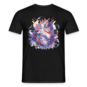 Renard Renard Renard Bébé Habitant de la forêt - T-shirt homme - noir - Devant - AI Model Male 178 light (178cm)