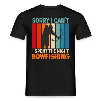 Bogenfischen I spent the night Bowfishing - Männer T-Shirt - Schwarz - Vorne - AI Model Male 178 light (178cm)