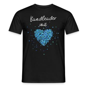 Bandleader mit Herz Leadsänger Rockband Musiker - Männer T-Shirt - Schwarz - Vorne - AI Model Male 178 light (178cm)