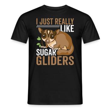 Wirklich Wie Sugar Glider Besitzer Sugar Gliders - Männer T-Shirt - Schwarz - Vorne - AI Model Male 178 light (178cm)