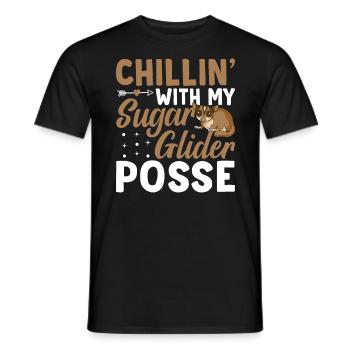 Chilling with Sugar Glider-owner Sugar Gliders - Men's T-Shirt - black - Front - AI Model Male 178 light (178cm)